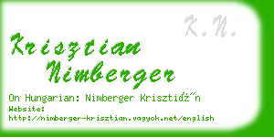 krisztian nimberger business card